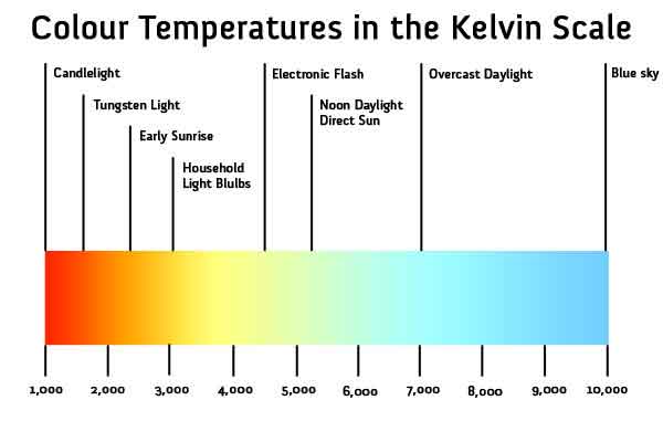 Light Bulb Kelvin Chart